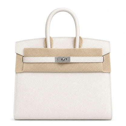 Birkin 25 Sellier 10 Craie Epsom Silver Hardware