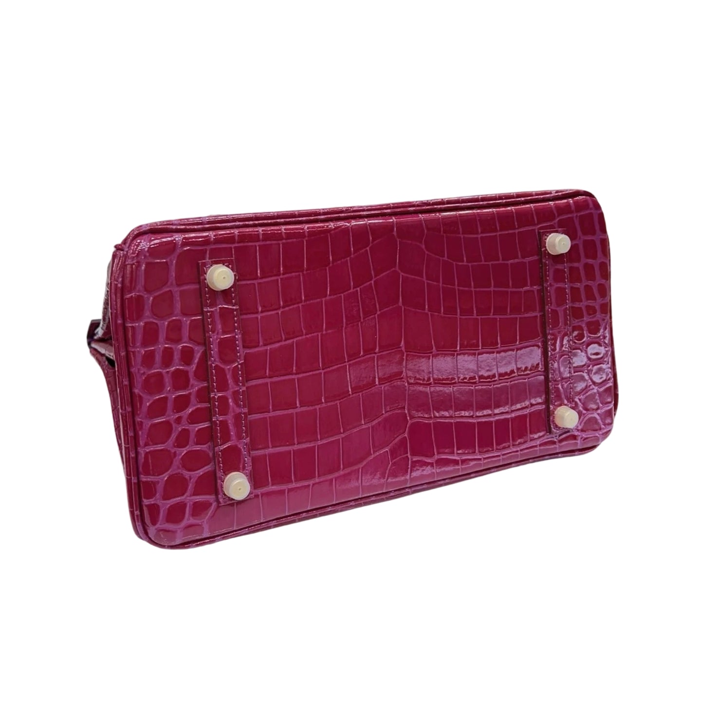 Birkin Style 25/30/35 Retourne in Rubis Crocodile-Embossed Leather (Gold Hardware)
