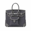 Birkin Cargo 25 Etain Grey Swift Leather and Canvas Splicing Bag