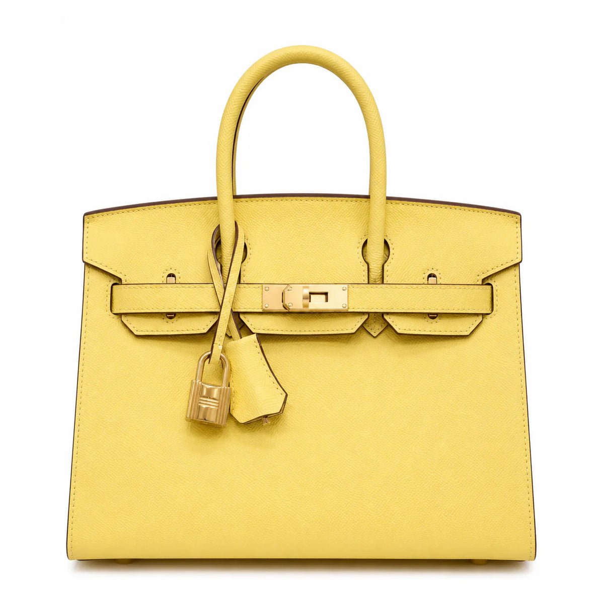 Birkin Style 25/30 Sellier in Lime Epsom Leather (Gold Hardware)