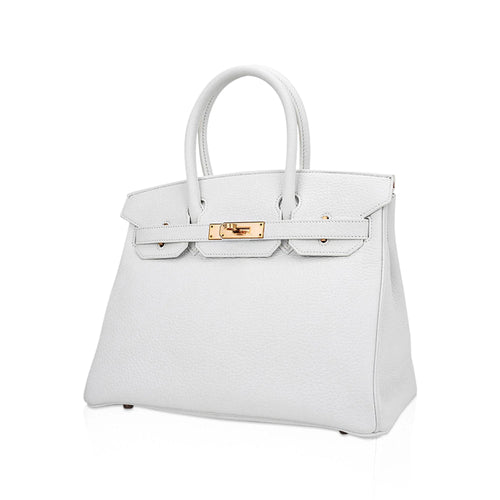 White & Orange Clemence Leather with Rose Gold Hardware