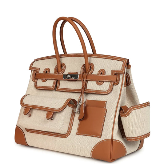 Gold Swift and Gold-Ecru Brown Canvas Palladium Hardware