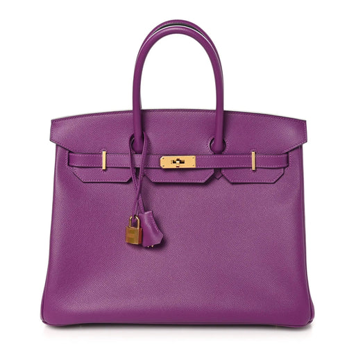 Vibrant Anemone Purple Structured Tote | Statement Luxury Handbag