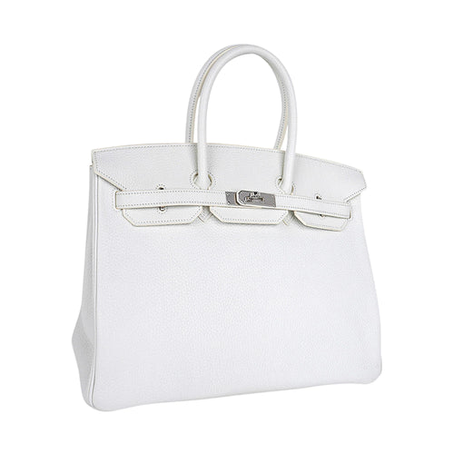 White Clemence Leather with Palladium Hardware