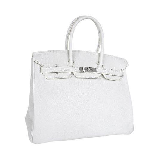 White Clemence Leather with Palladium Hardware